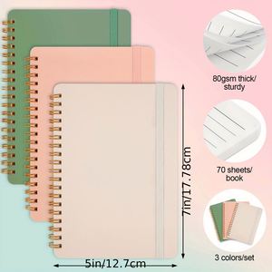 สมุดบันทึกแบบสันห่วง A5 ลายเส้น ปกหนังกันน้ำ ลายไม้แบบตรง  กระดาษ 80 แกรม ได้รับการรับรองมาตรฐาน BSCI - Product Image 4