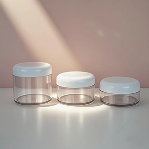 Dome Lid High End <b>Plastic</b> PET <b>Jar</b> Thick Wall Heavy Bottom 30g 50g 100g 150g 200g 250g Cosmetic <b>Jar</b> for Skin Care Cream Packaging - Product Image 1