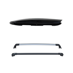 Boîte <span class=keywords><strong>de</strong></span> <span class=keywords><strong>toit</strong></span> aérodynamique universelle 700L ABS+PC étanche à double ouverture latérale pour SUV, berline, monospace, noir, barre transversale spéciale silencieuse - Product Image 2