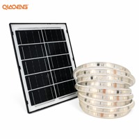 Kit de Bande Lumineuse LED RGB Solaire 12V pour Jardin, 5050 300 LED, 10mm, IP65, Télécommande, Batterie 4000mAh, Certifié RoHS CE, Garantie 2 Ans