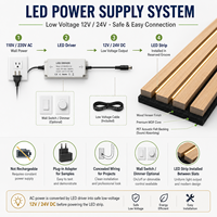 Panneau mural acoustique en bois à lattes avec LED ambre intégrées, 12V/24V, ignifuge et insonorisant, pour showroom, KTV, club, intérieur