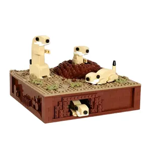 MOC-129519 ประติมากรรมแบบไดนามิกของ Groundhog บล็อกสําหรับเด็ก 952 ชิ้น + อาคารอิฐของเล่นชุด Creator