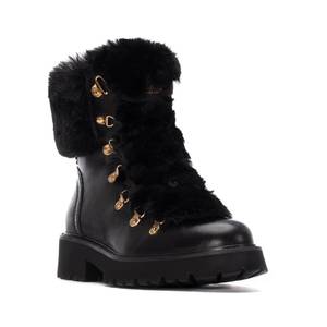 Stivali da Combattimento da Donna Carmela, Neri con Fodera in Pelliccia, Stivali Invernali - Product Image 2