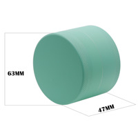 Nouvelle Technologie 63MM Broyeur en Alliage d'Aluminium à Quatre Couches Lumineux Revêtu de Caoutchouc Luxe Léger pour Accessoires Vente en Gros 6137
