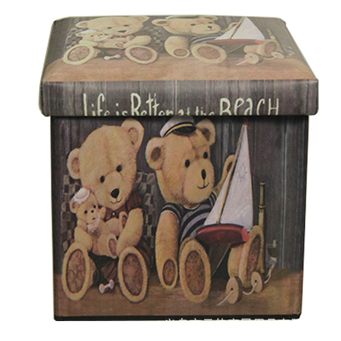 Fabric Covered Cardboard Storage Box Home Storage and Organization foldable laundry basket household