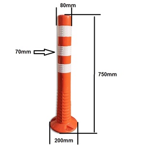 Poste Delimitador de Tráfico Flexible de Plástico PU de 75CM, Precio Económico, Venta al Por Mayor - Product Image 2