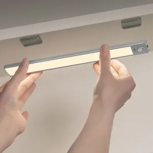 Recarregável Wardrobe Cozinha Jóias Closet Sensor De Movimento De Alumínio Magnético Led Luz Usb Sob Luz Do Armário