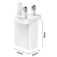 Chargeur mural GaN 40W à charge rapide Type-C+USB-A PD avec prise UK ignifuge pour écouteurs/tablette/ordinateur portable/téléphone portable CE UKCA
