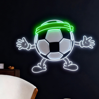 Décoration murale néon de basketball avec LED à intensité variable bleu et rouge froids pour chambre de garçon, espace sportif, entreprises de publicité, cadeau de basketball