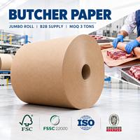 Rouleaux géants de papier d'emballage pour viande de 5000m et 10000m, papier de boucher pour barbecue, vente en gros B2B uniquement