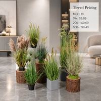 Plante artificielle en soie bionique pour la décoration nordique moderne des sols et des fenêtres, grande plante verte réaliste faite à la main