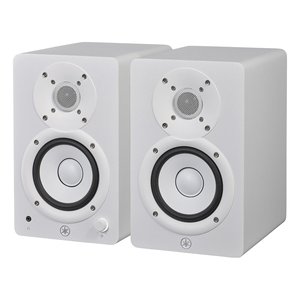 Yamaha HS4 White Studio Monitor <b>Speakers</b> 26W Wired Professional Audio - Product Image 1