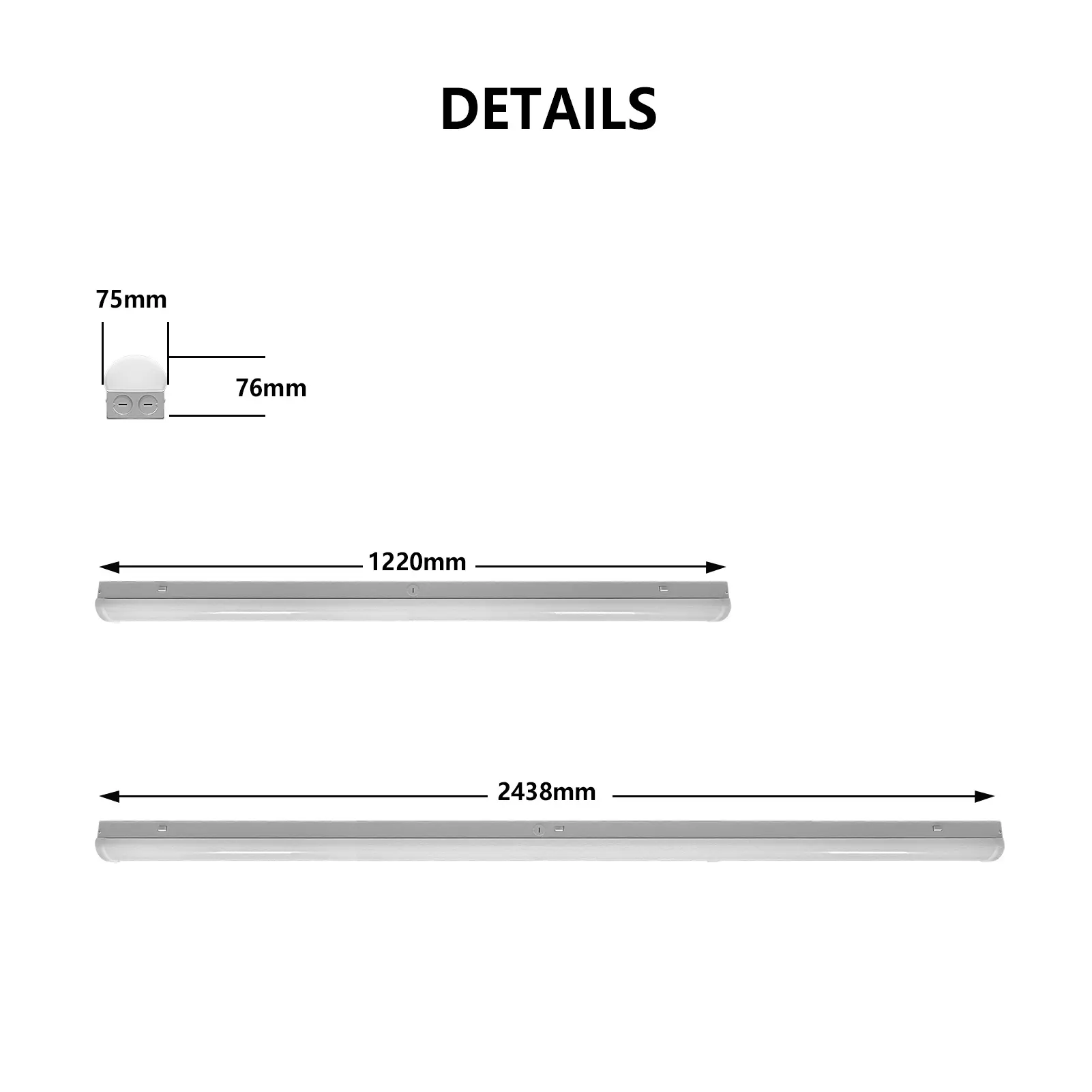 Factory Direct Sale New Design Lighting LED Tube 30W/35W/40W 60W/70W/80W 4FT/8FT LED Linear Strip Light