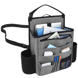 Car Front Back Seat Laptop Books Storage Bag Tactical Hanging Car Seat Organizer with Bottle Holders