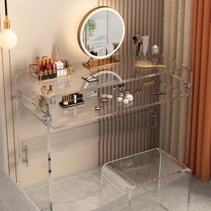 Table d'appoint moderne contractée en acrylique à grains transparents Table basse à la mode Table à thé ondulée à l'eau pour l'étude du bureau à domicile - Product Image 4