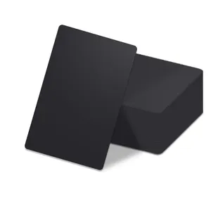 Cartão de visita programável impresso personalizado para compartilhamento de mídia com chip NFC preto em branco em PVC programável