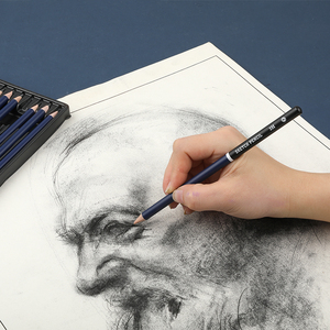 Bộ bút chì vẽ Mobee P3501 12 cây, chuyên nghiệp, màu đen, độ cứng 2B HB, bộ bút chì tùy chỉnh, dành cho trẻ em vẽ và phác thảo - Product Image 3