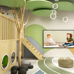 Conception d'aire de jeux intérieure en bois haut de gamme personnalisée de qualité supérieure avec ensembles de meubles de jardin d'enfants - Product Image 4