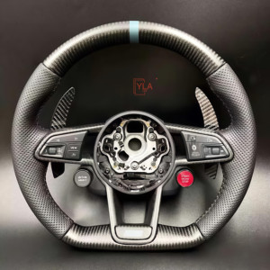 Volant en cuir et fibre de carbone pour <span class=keywords><strong>Audi</strong></span> TT, <span class=keywords><strong>prix</strong></span> de gros direct usine, amélioré - Product Image 1