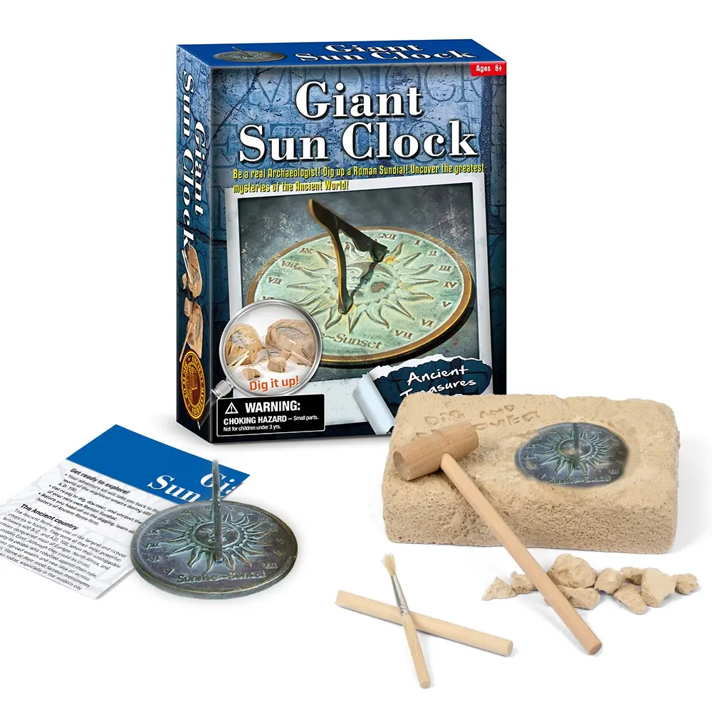 High Quality Educational Archeology Dig And Discover Toys Roman Coins Giant Sun Clock Dig Kit Diy Excavation Kits For Kids
