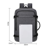 Sac à dos pour ordinateur portable de 15,6 pouces, compartiment pour le déjeuner, poignée latérale multi-usages, logo personnalisé, sac de voyage fin, chargeur