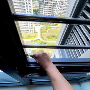 Finestre a battente in alluminio resistenti agli uragani con zanzariera e barra di sicurezza <span class=keywords><strong>per</strong></span> bambini <span class=keywords><strong>per</strong></span> progetti di appartamenti - Product Image 5