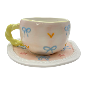 Factory Customized Ceramic Mug with Plate <b>Can</b> Customize Different Shapes Colors and Logos for Gift Wedding or Online Sales - Product Image 4
