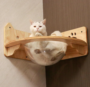 Puente y Estante de Madera para <span class=keywords><strong>Gatos</strong></span>, Muebles Completos para Sala de Estar, <span class=keywords><strong>Gimnasio</strong></span> de Pared para <span class=keywords><strong>Gatos</strong></span>, Set de Juego para Escalar Montado en la Pared - Product Image 4