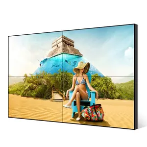 46Inch/49Inch 55 Inch1.7mm 3.5 Mét Bezel LCD Video Tường 4K Màn Hình Quảng Cáo Liền Mạch Máy Nghe Nhạc Quảng Cáo