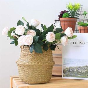 <span class=keywords><strong>Cesto</strong></span> in <span class=keywords><strong>Vimini</strong></span> Bianco e <span class=keywords><strong>Nero</strong></span> Intrecciato a Mano, Cassetti in Bambù, Cesti in Giacinto d'Acqua, Contenitore Multifunzione 3 in 1 per Biancheria - Product Image 6