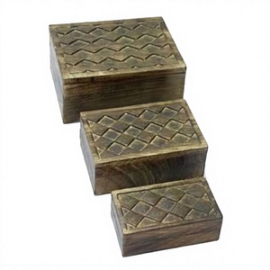 <b>Wooden</b> Antique Carved Eco-Friendly Money Box Handcrafted Vintage Style Wall-Mounted with Intricate Floral Traditional Carvings - Product Image 1