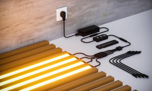 Kit de Tira de LED de Neón Negra Moderna de Lujo, Gran Venta - IP67 Impermeable 3000K DC24V 580LM/M para Iluminación de Paneles Acústicos de Pared de Listones - Product Image 5