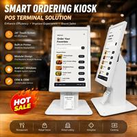 Ordinateur de point de vente Sinmar 24 pouces, écran tactile pour restaurant, PC tout-en-un, terminal de commande et de paiement en libre-service