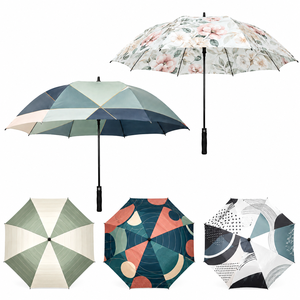 Parapluie de golf automatique de 135 cm de diamètre, style Japon Corée, résistant au vent jusqu'à 60 mph, structure en fibre de verre de 14 mm, parapluie personnalisé avec logo - Product Image 1