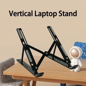 Support d'ordinateur portable vertical réglable à 7 niveaux, pliable, ergonomique, en métal, portable, pour tablette, bureau, maison, école, ordinateur de bureau - Product Image 4