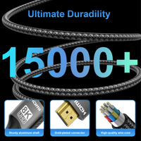 Cable HDMI 2.1 8K Certificado de Fábrica, Chapado en Oro, 1m 2m 1.5m 3m 10m, Cable HDMI 8K 60Hz 3D 48Gbps con Malla de Nailon