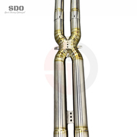 Système d'échappement Catback et Downpipe droit en titane argenté SD pour BMW M5/M6 F10/F06 F12 F13 4.4T V8 2011-2016 Tuning Exhaust