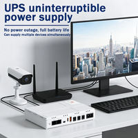NIUNIU Baterai Lithium Fasa Tunggal Mini UPS DC 5V 9V 12V POE untuk Router WiFi