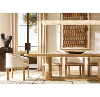 Ensemble de table à manger d'hôtel de luxe de style américain nouvellement conçu mobilier d'intérieur tables à manger en bois massif