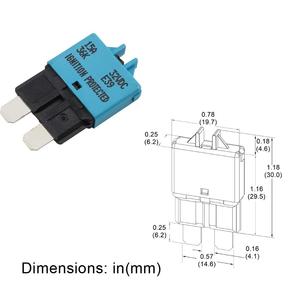 Disjoncteur miniature E39 à faible puissance de coupure 20A 25A 30A, avec bouton-poussoir et récupération manuelle, fusible à lame standard pour câblage automobile - Product Image 4