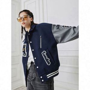 Veste universitaire en molleton épais unisexe américaine avec broderie de lettres, nouvelle tendance <span class=keywords><strong>nationale</strong></span> pour le printemps, l'automne et l'hiver, coupe ample - Product Image 4