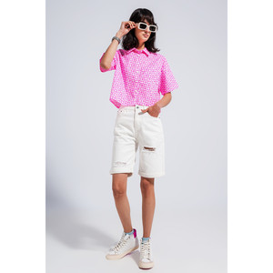 Bermuda in denim bianco - Product Image 5