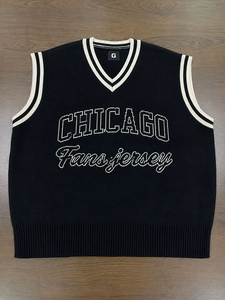 Pull-over en tricot crocheté personnalisé pour homme, manches courtes, style maillot de football, idéal pour le rugby et les tenues de stade - Product Image 3