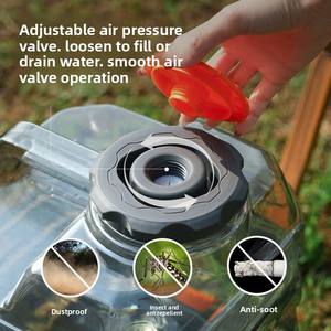 Seau de camping extérieur avec <span class=keywords><strong>robinet</strong></span>, qualité alimentaire, design carré portable, différentes tailles - Product Image 2