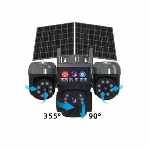 New V380 Pro 3-Ống Kính 6MP kép panel năng lượng mặt trời 120000mAh pin PTZ ai thông minh <span class=keywords><strong>Camera</strong></span> An Ninh với Built-in mic cho CCTV cài đặt - Product Image 1