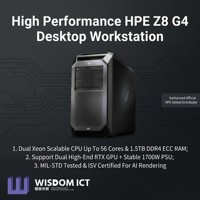 Estación de Trabajo de Alto Rendimiento HPEs Z8G4, CPU Dual Xeon Escalable, Lista para GPU RTX, Torre de Computación para IA y Aprendizaje Profundo