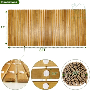 Alfombrilla <span class=keywords><strong>Antideslizante</strong></span> <span class=keywords><strong>para</strong></span> Baño, Reposapiés <span class=keywords><strong>para</strong></span> <span class=keywords><strong>Ducha</strong></span>, Alfombra <span class=keywords><strong>de</strong></span> Baño 100% Bambú Natural <span class=keywords><strong>para</strong></span> Hogar y Hotel - Product Image 4
