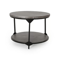 Table basse vintage en bois massif au design moderne, facile à assembler