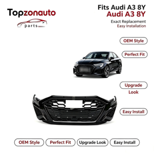 Topzonauto OEM 8Y0807065B pour <span class=keywords><strong>Audi</strong></span> <span class=keywords><strong>A3</strong></span> 8Y Cache de pare-chocs avant avec trous PDC pour <span class=keywords><strong>Audi</strong></span> <span class=keywords><strong>A3</strong></span> 8Y 2021-2024 Prêt pour capteurs Pré-percé Neuf - Product Image 2