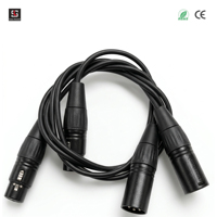 Câble de haut-parleur Speakon avec connecteurs XLR, blindage tressé, cuivre pur, gaine en PVC pour systèmes audio professionnels PA